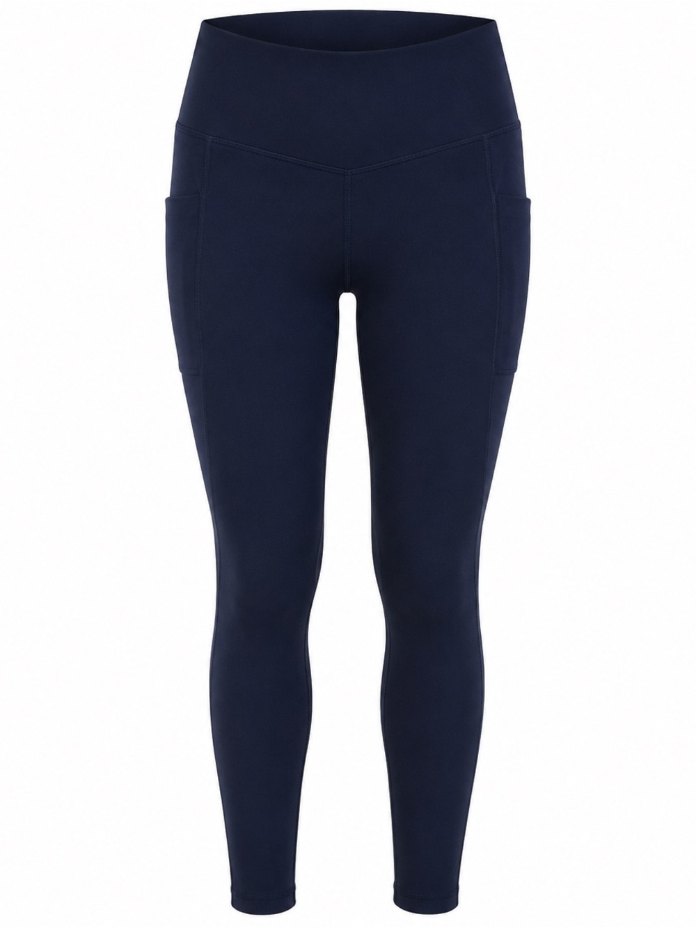 Women's Navy Ankle Performance Leggings with Side Pockets members mark med